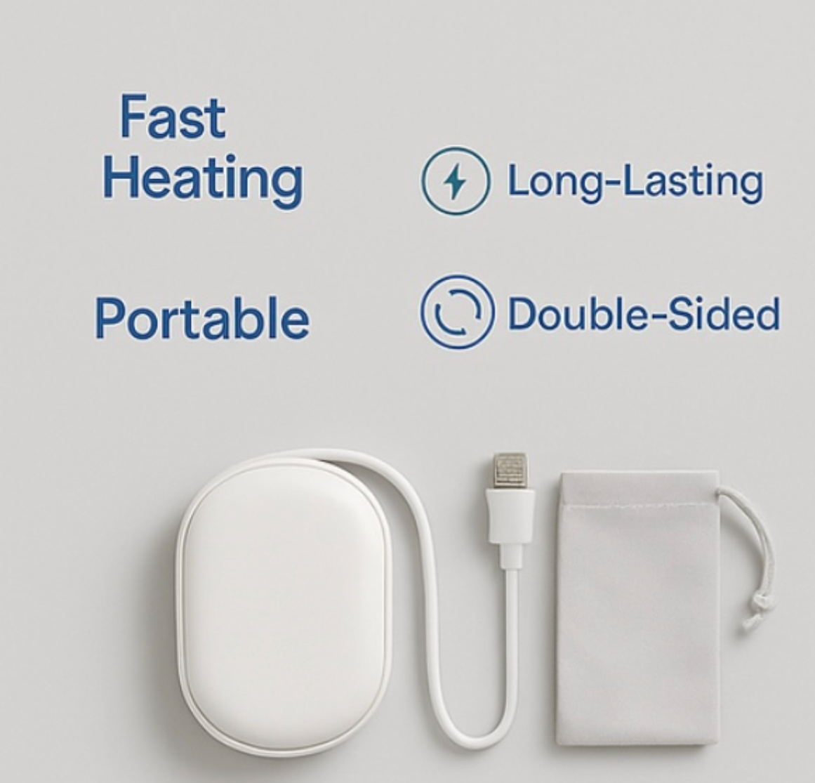 Rechargeable Hand Warmer – Portable, Fast Heating